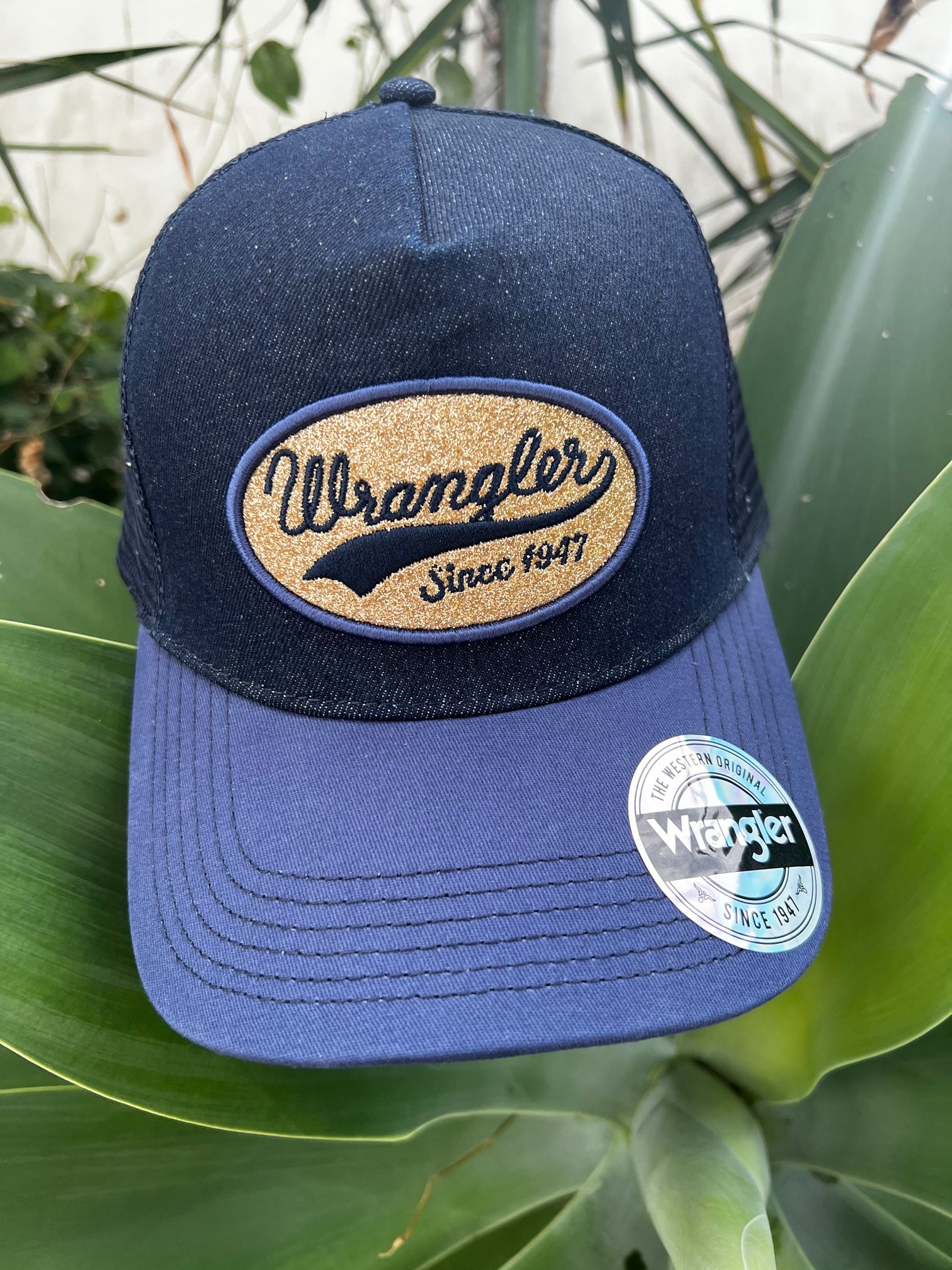 X2W2941CAP Wrangler Ladies Delphine High Profile Ponytail Trucker Cap
